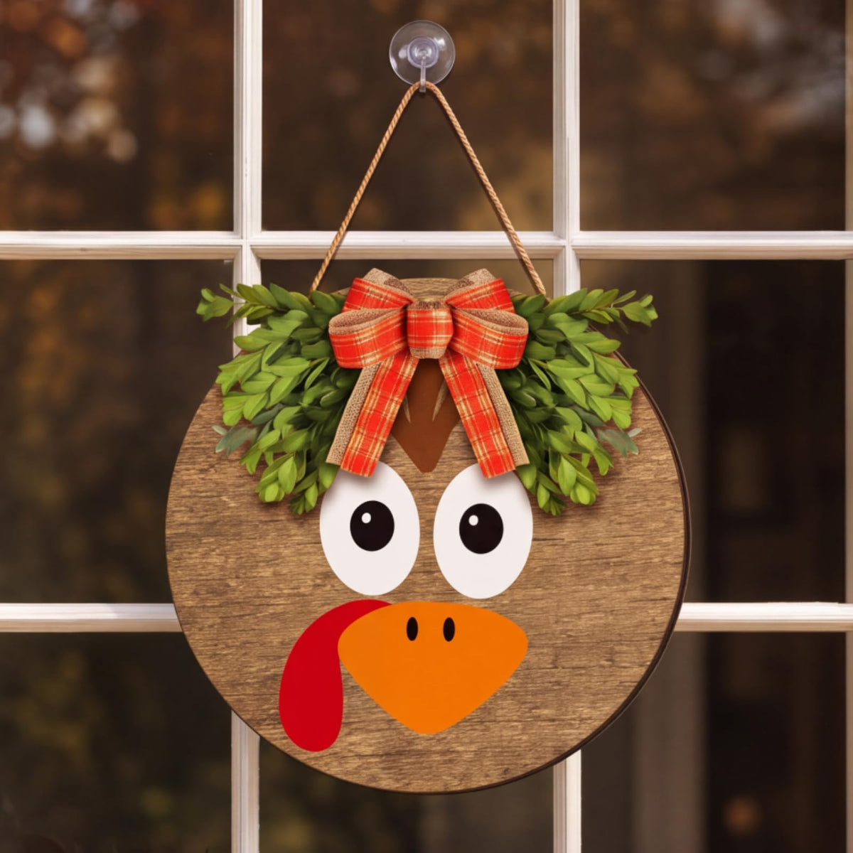 Boao Fall Door Decor Wooden Pumpkin Hanger Welcome Sign for Front Door