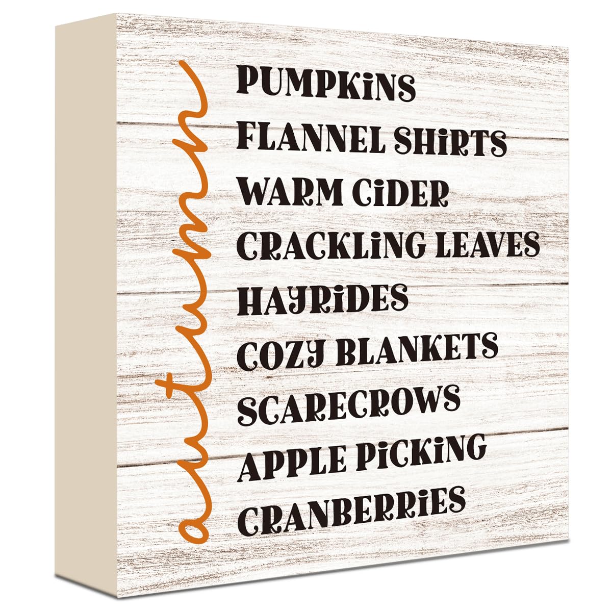 Fall Decorations for Home Football Pumpkin Wood Sign Fall Wall Shelf Decor