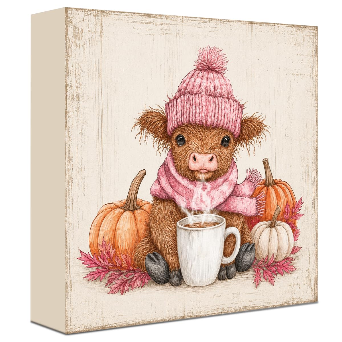 Fall Decorations for Home Football Pumpkin Wood Sign Fall Wall Shelf Decor