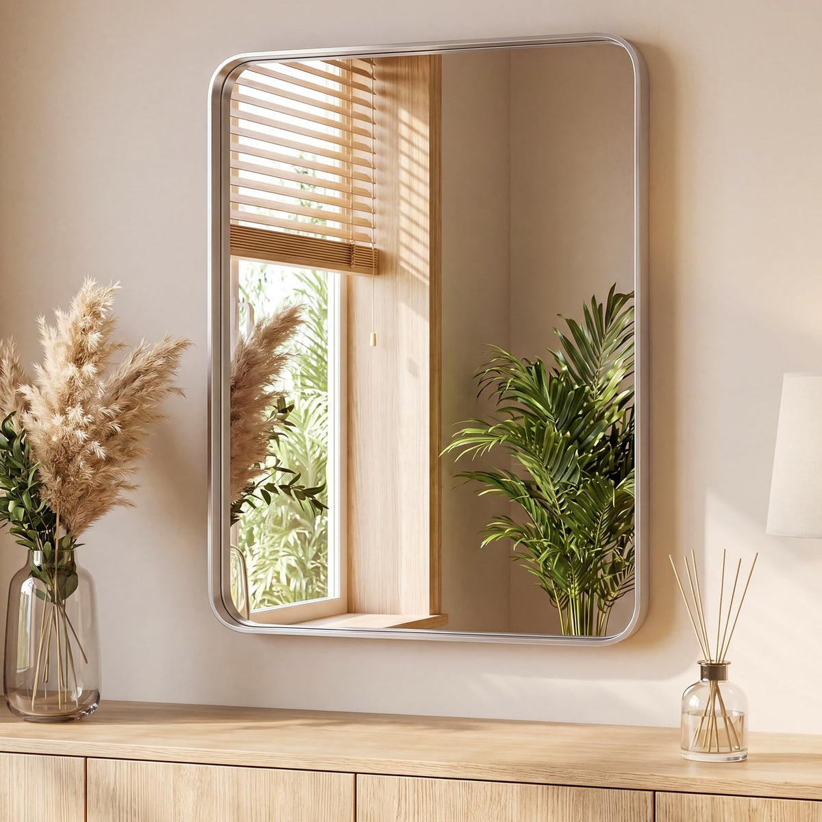 Sweetcrispy 26"x38" Arched Bathroom Mirror, Bathroom Mirrors for Over Sink