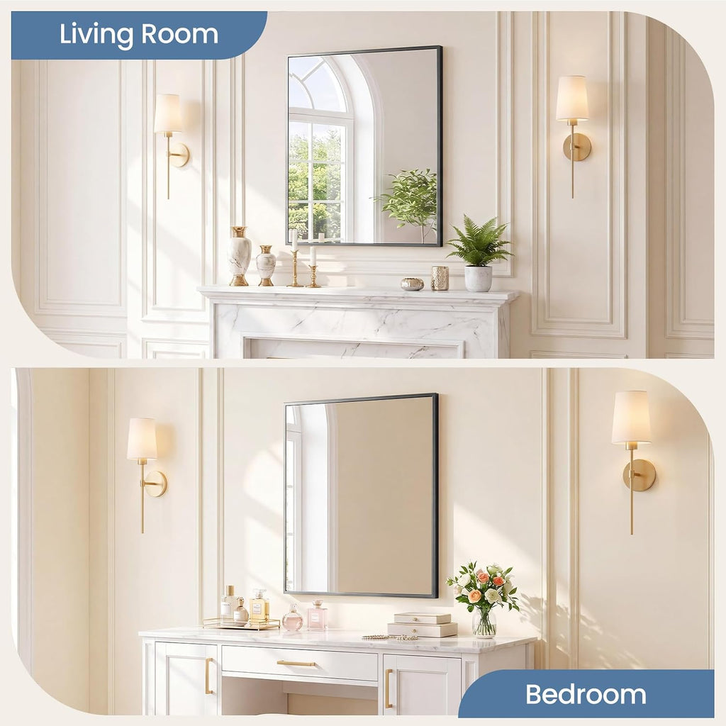 NEWBULIG Bathroom Wall Mirror, Vanity Home Mirror, 30x36 Inch