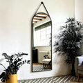 OGCAU 48" x 16" Full Length Mirror Wall Mounted Hanging Mirror, Oval Black