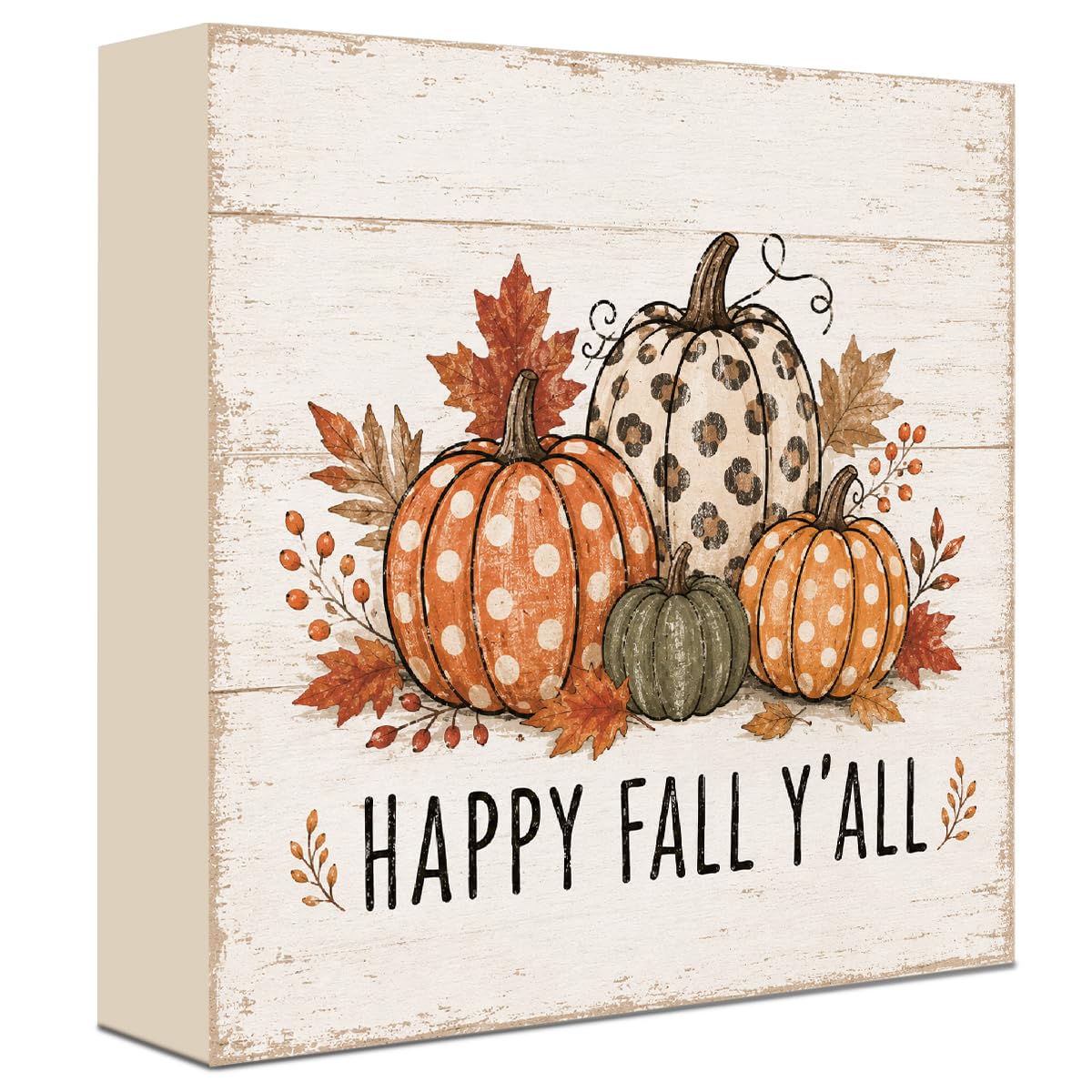 Fall Decorations for Home Football Pumpkin Wood Sign Fall Wall Shelf Decor