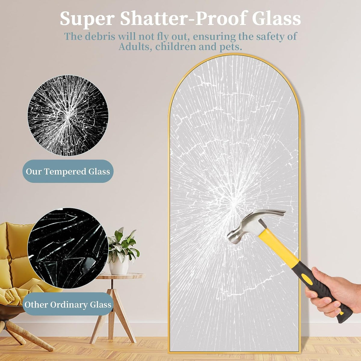 71"x28" Arched Full Length Mirror with Stand,Full Body Floor Mirror
