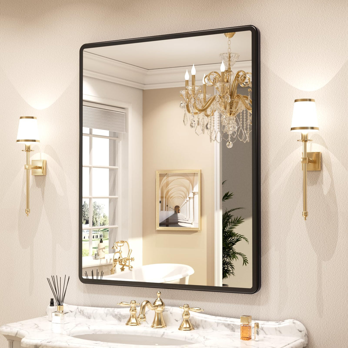 pertetey 56 x 16 in Home Gym Mirrors, Frameless, 2-Pack