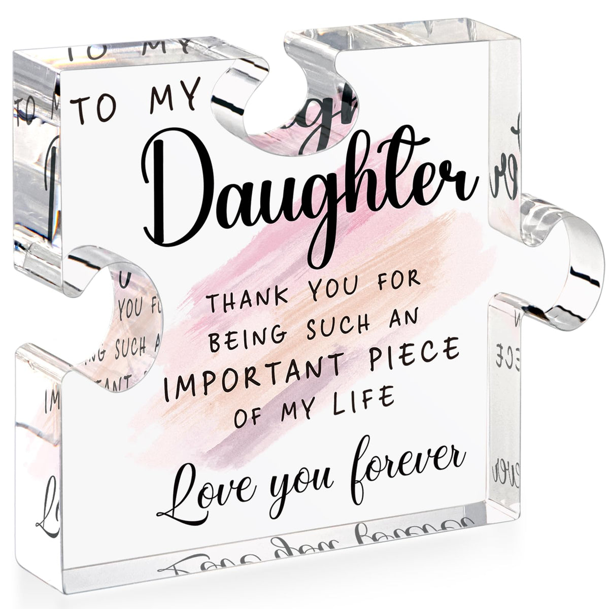 LukieJac Sister Gifts from Sister - Unique Sister Birthday Acrylic Puzzle-Shaped Plaque Desk Decorations Present for Big Sister Mothers Day Christmas Wedding from Sister Brother