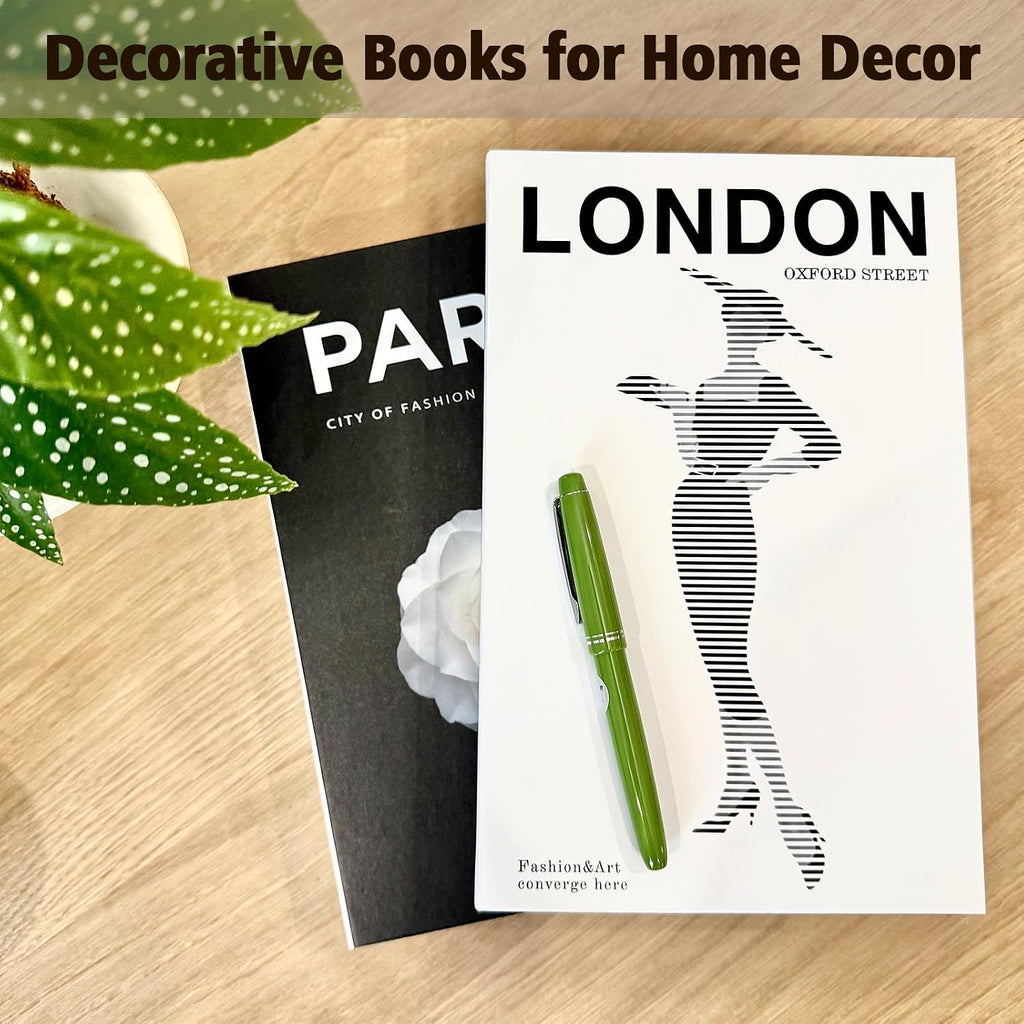 Decorative Books Set of 3, Faux Coffee Table Books for Home Decor