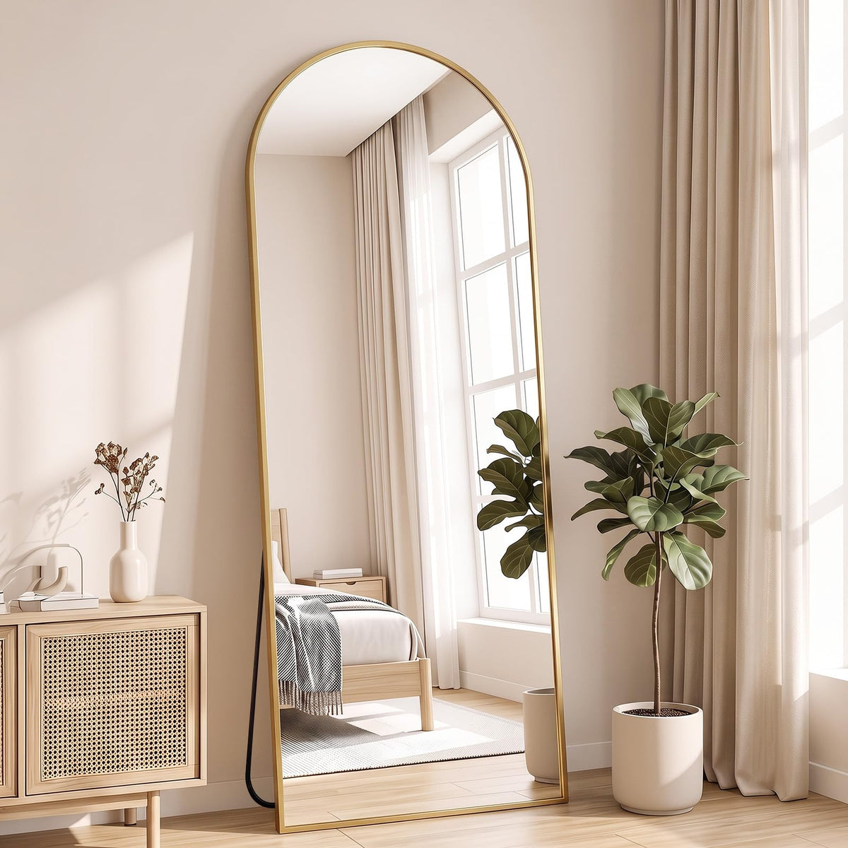 NEWBULIG Full Length Floor Mirror, Body Standing Wall Mirror