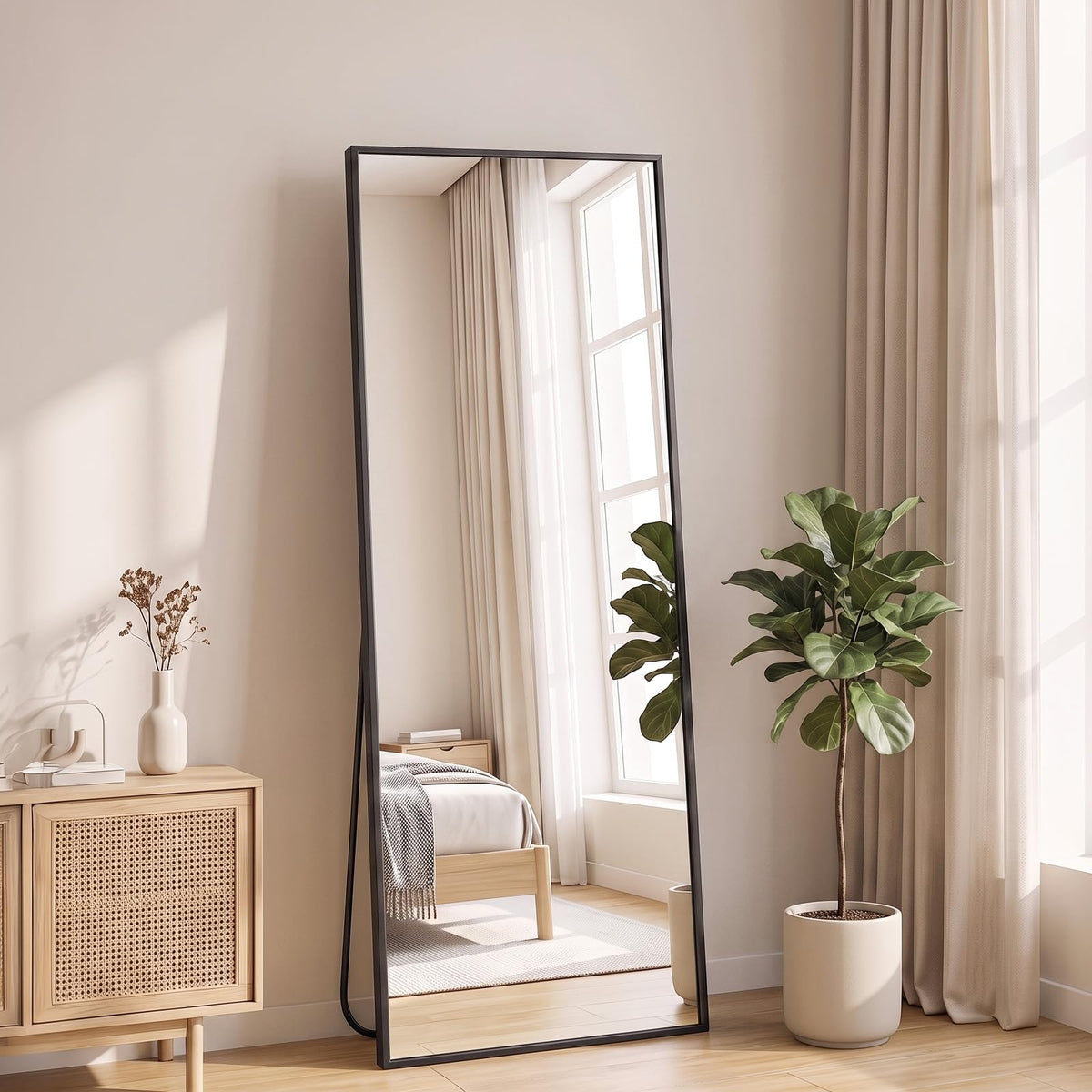 NEWBULIG Full Length Floor Mirror, Body Standing Wall Mirror