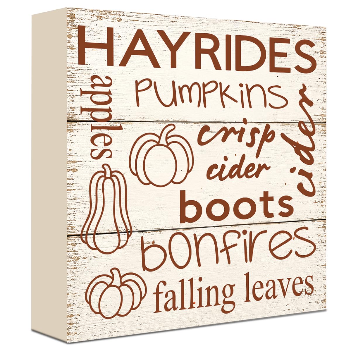 Fall Decorations for Home Football Pumpkin Wood Sign Fall Wall Shelf Decor