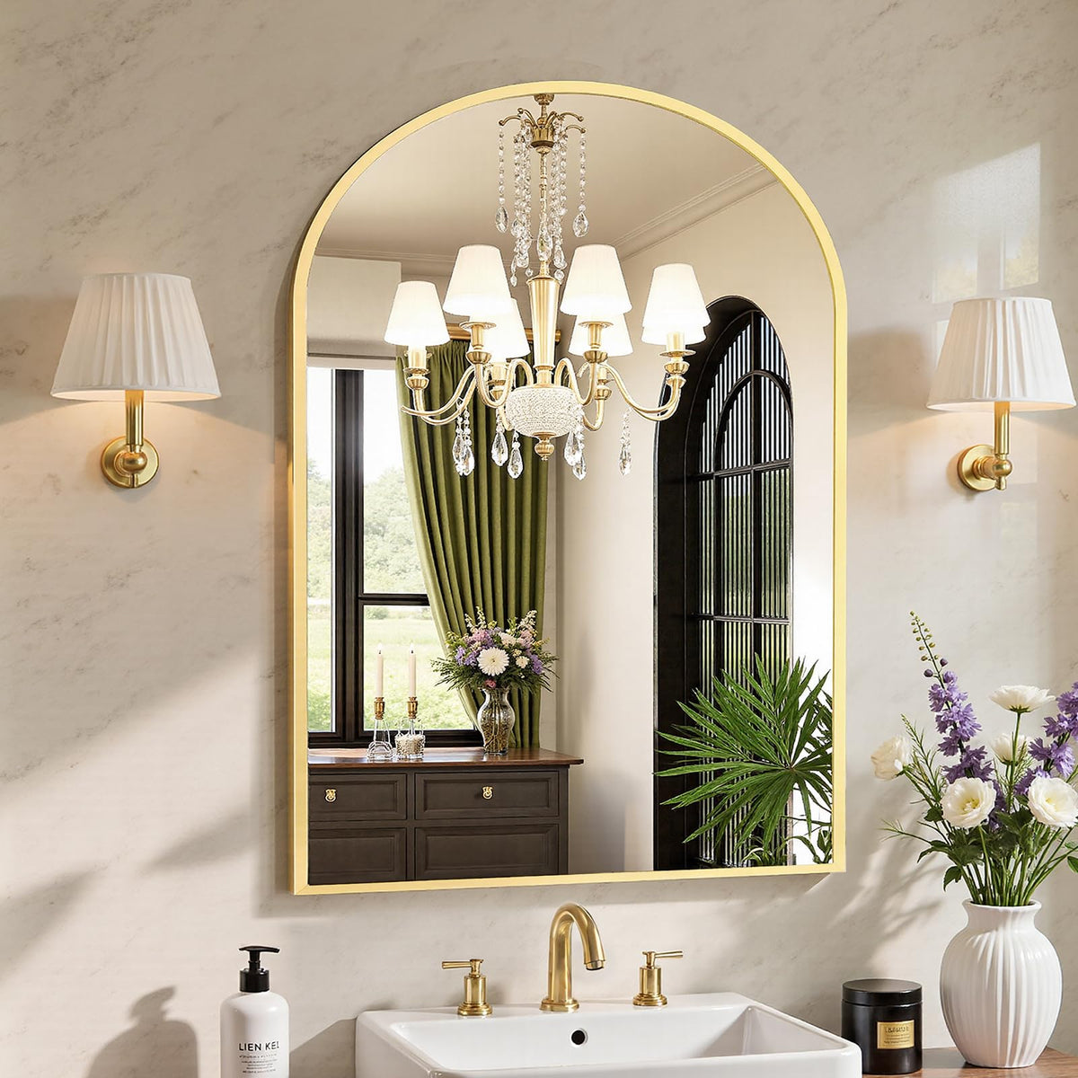 Sweetcrispy Bathroom Mirror 40x30 Inch, Vanity Mirror for Wall