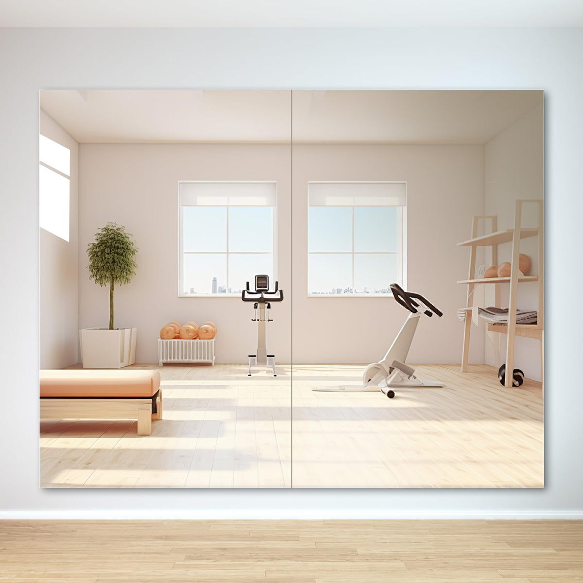 Hasipu 2 Pcs Home Gym Mirror, 72" x 36" Each, Large Full Length Frameless