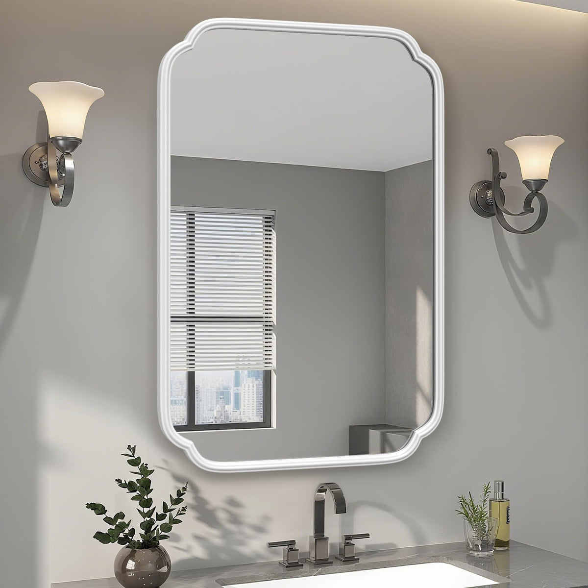 Ferytange 48"x16" Gold Door Mirror Full Length Over The Door with Non-Rusting Metal Frame, Modern Full Body Mirror Bedroom Closet Bathroom