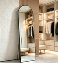 Sweetcrispy 55"x15" Full Length Mirror, Standing Full Body Mirror, Black