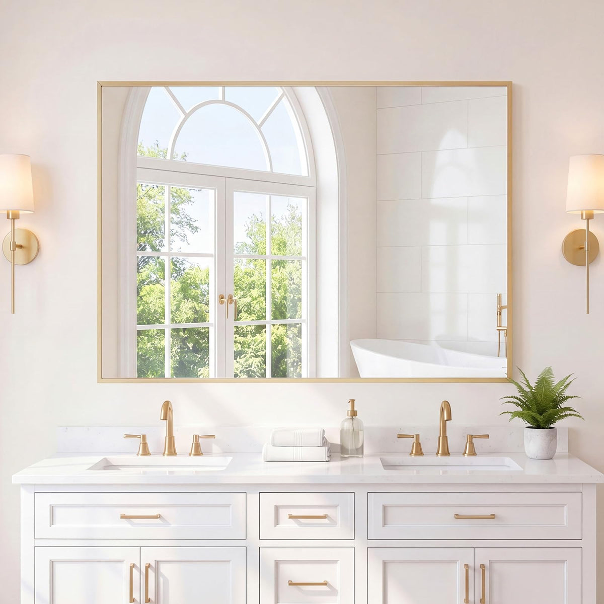 NEWBULIG Bathroom Wall Mirror, Vanity Home Mirror, 30x36 Inch