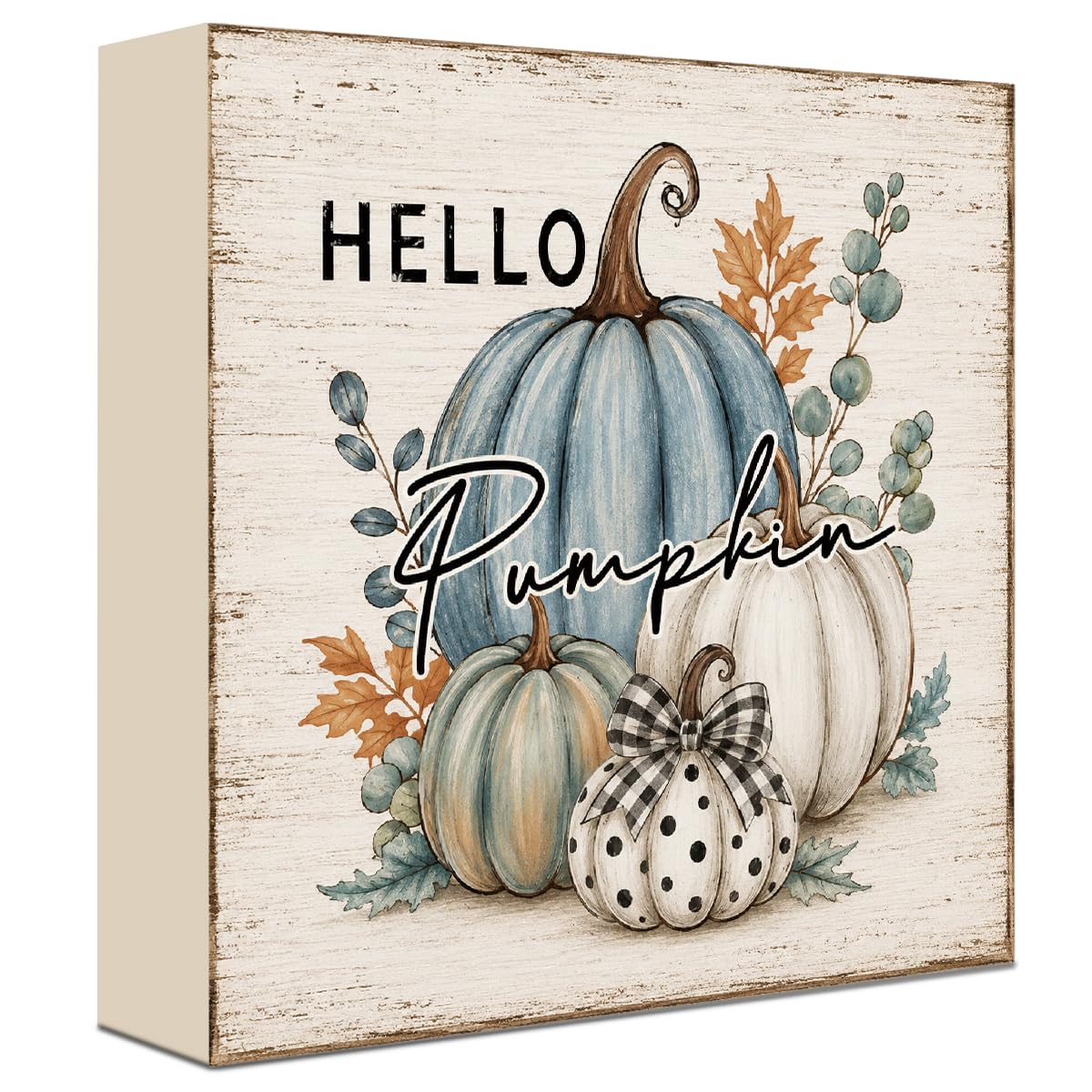 Fall Decorations for Home Football Pumpkin Wood Sign Fall Wall Shelf Decor