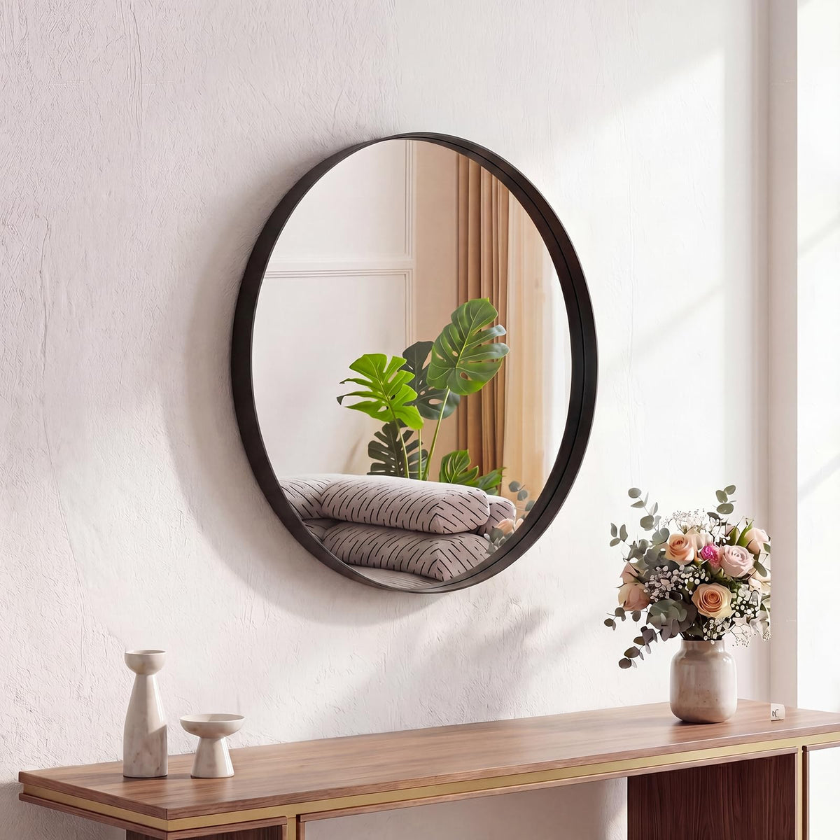 Sweetcrispy Bathroom Mirror 40x30 Inch, Vanity Mirror for Wall