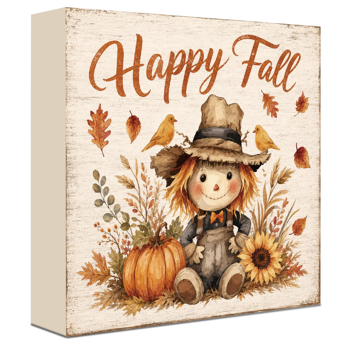 Fall Decorations for Home Football Pumpkin Wood Sign Fall Wall Shelf Decor