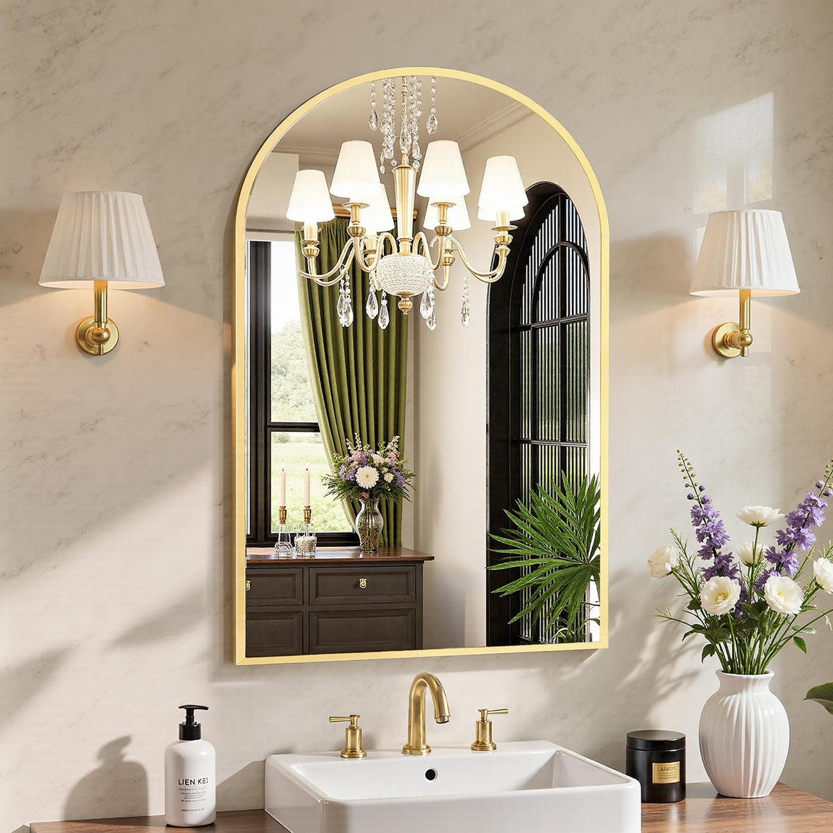 Sweetcrispy Bathroom Mirror 40x30 Inch, Vanity Mirror for Wall