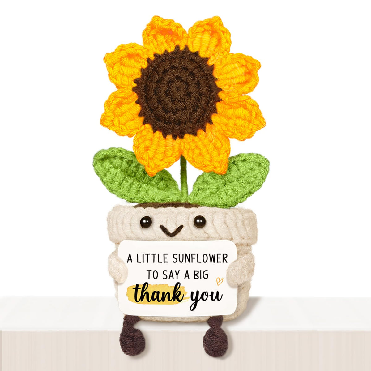 Get Well Gifts for Women After Surgery, Handmade Positive Sunflower Crochet Decor, Surgery Recovery Breast Cancer Care Gifts, Thinking of You Feel Better Gift for Women