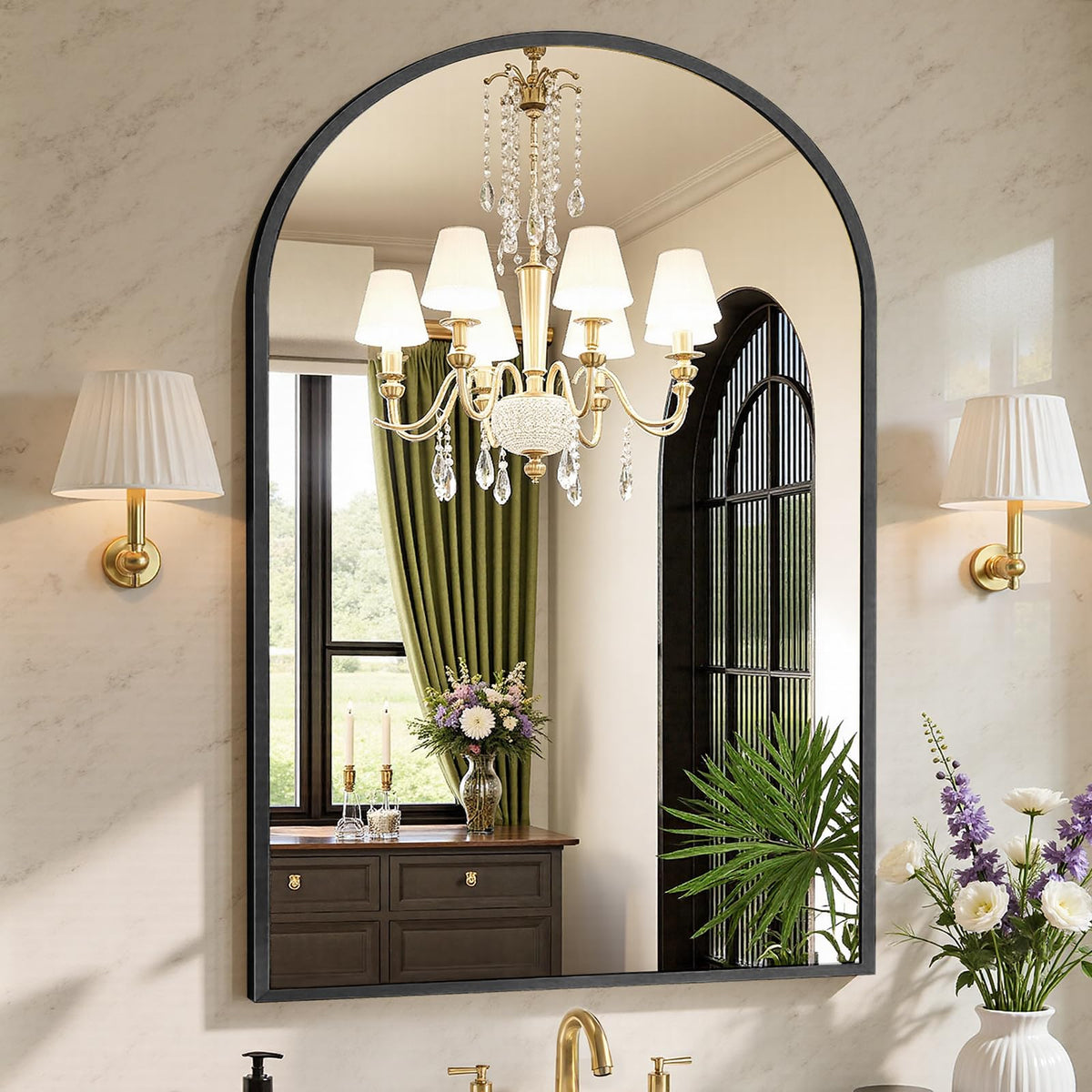 Sweetcrispy Bathroom Mirror 40x30 Inch, Vanity Mirror for Wall