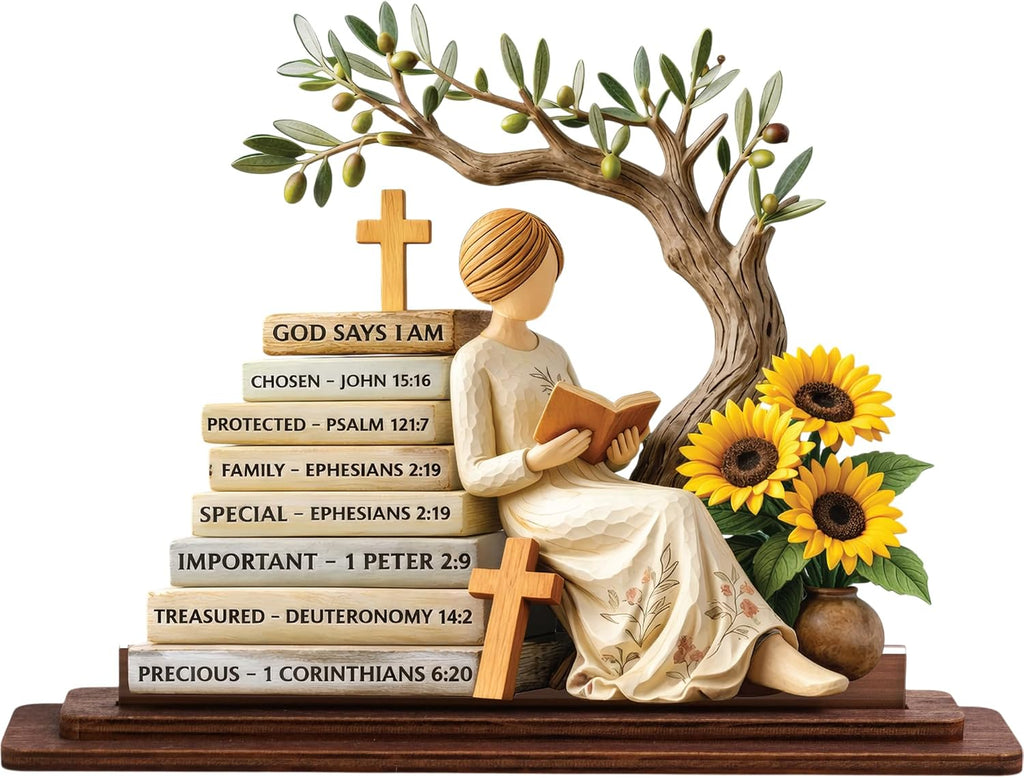 Christian Gifts for Women: Bible Verse Decor, God Says I Am Decorative Sign