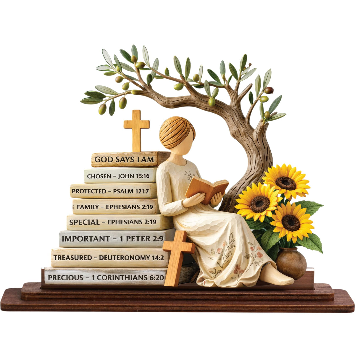 Christian Gifts for Women: Bible Verse Decor, God Says I Am Decorative Sign