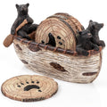 Bear Coasters Set of 6 - Handcrafted Black Bear Decor & Cabin Decor Gifts
