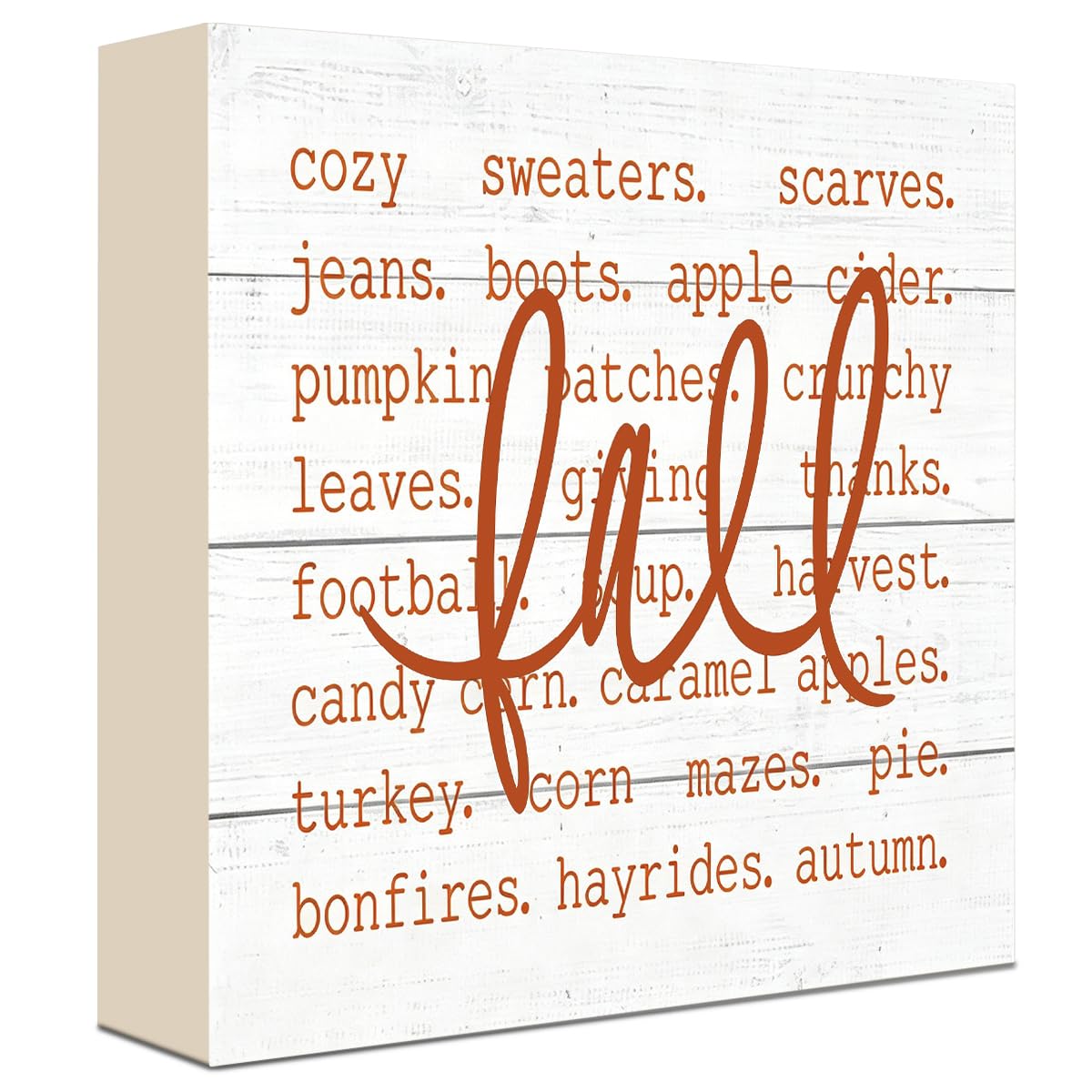 Fall Decorations for Home Football Pumpkin Wood Sign Fall Wall Shelf Decor