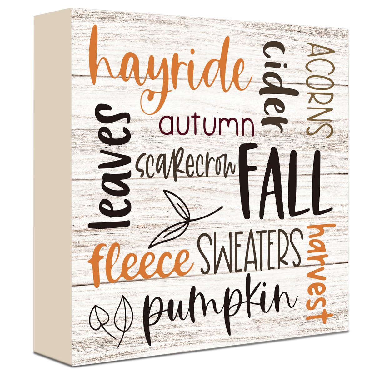 Fall Decorations for Home Football Pumpkin Wood Sign Fall Wall Shelf Decor