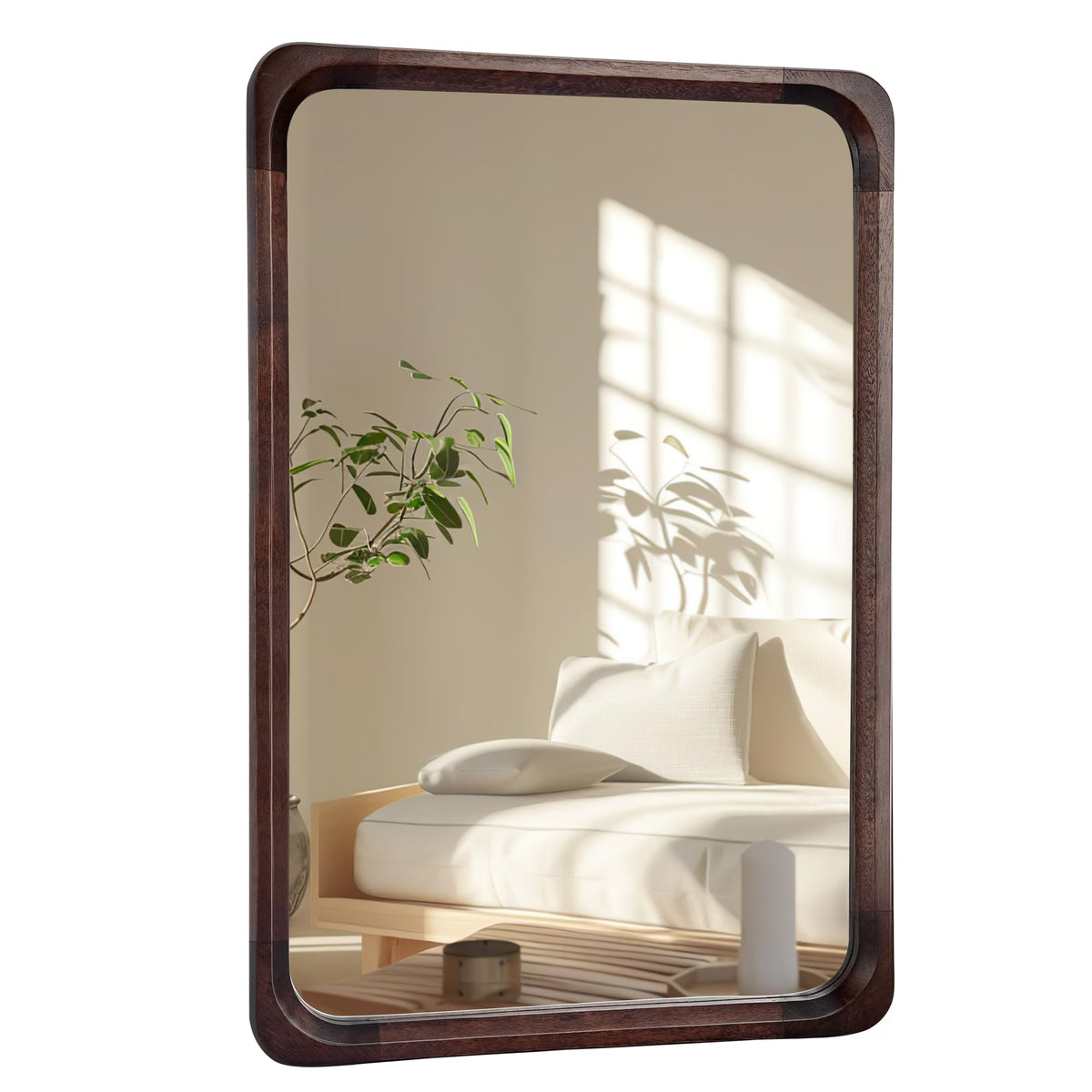 Tanmicoshomy 30 x 48 Inch Wood Rustic Large Bathroom Vanity Mirror
