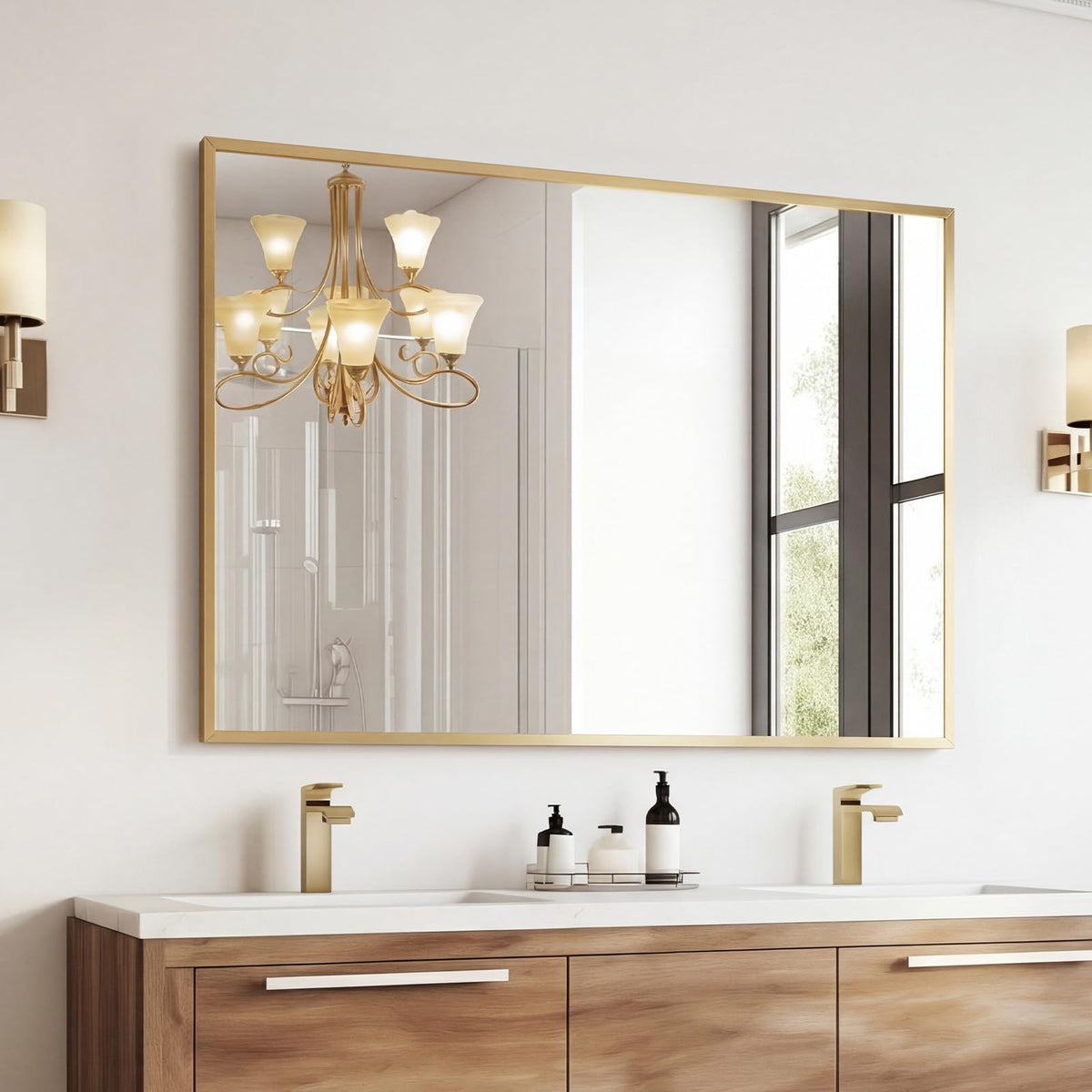 Sweetcrispy Bathroom Mirror 40x30 Inch, Vanity Mirror for Wall