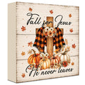 Fall Decorations for Home Football Pumpkin Wood Sign Fall Wall Shelf Decor
