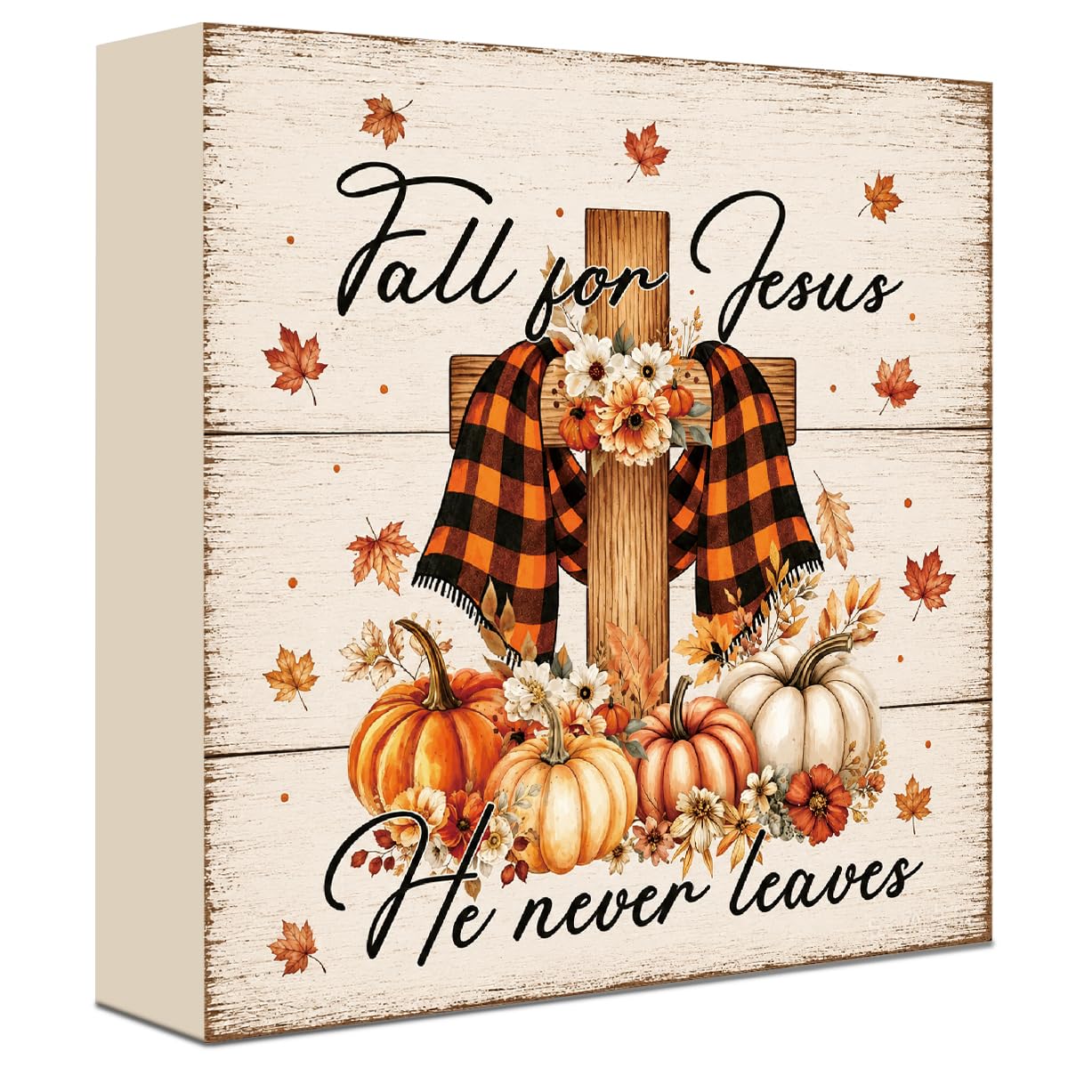 Fall Decorations for Home Football Pumpkin Wood Sign Fall Wall Shelf Decor