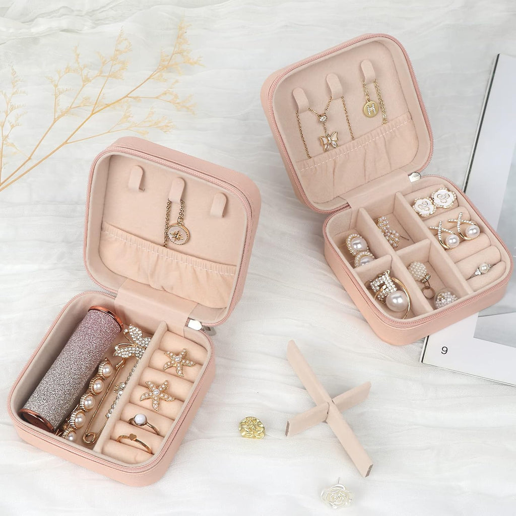 MFXIP Travel Jewelry Case Small Jewelry Box Jewelry Organizer Storage Case