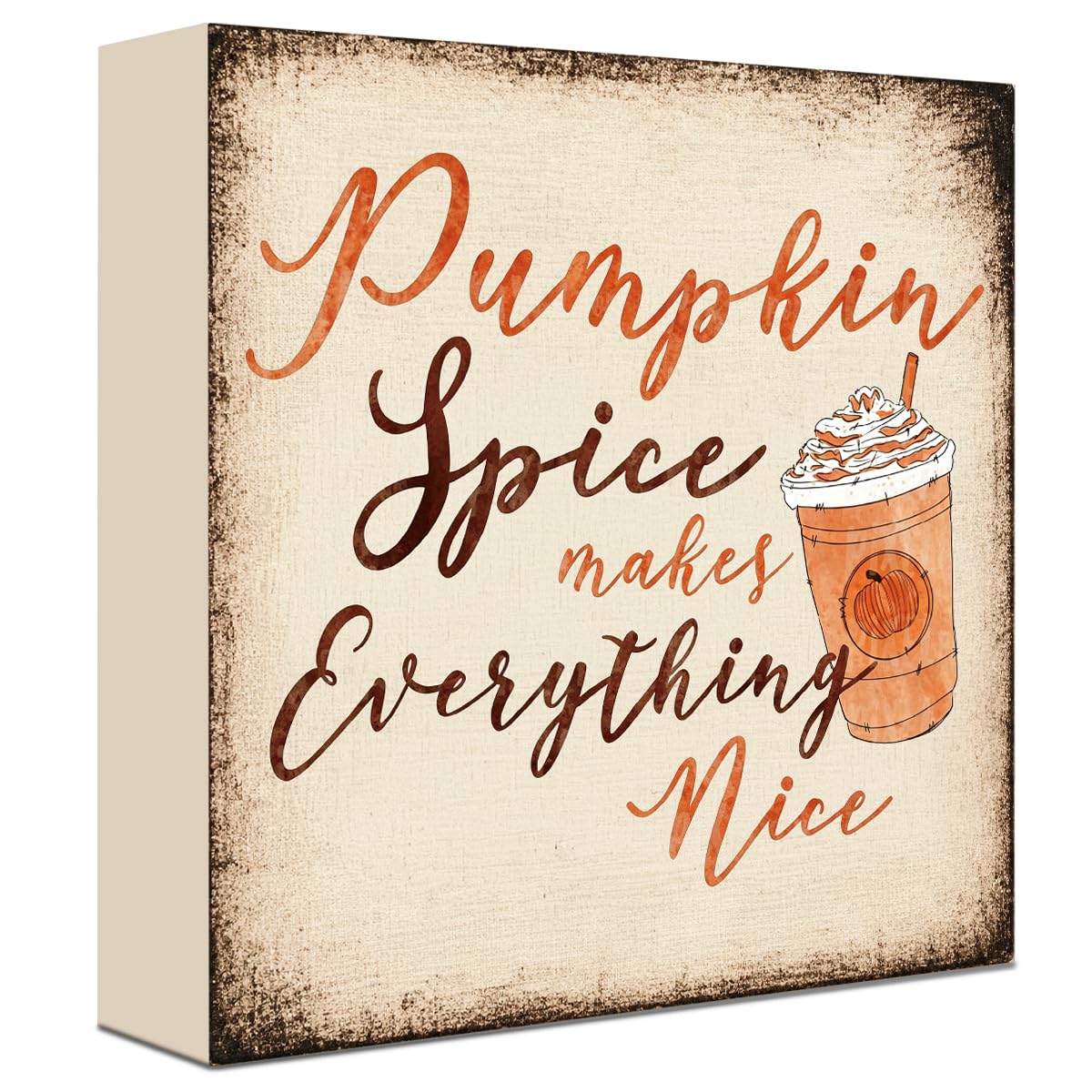 Fall Decorations for Home Football Pumpkin Wood Sign Fall Wall Shelf Decor