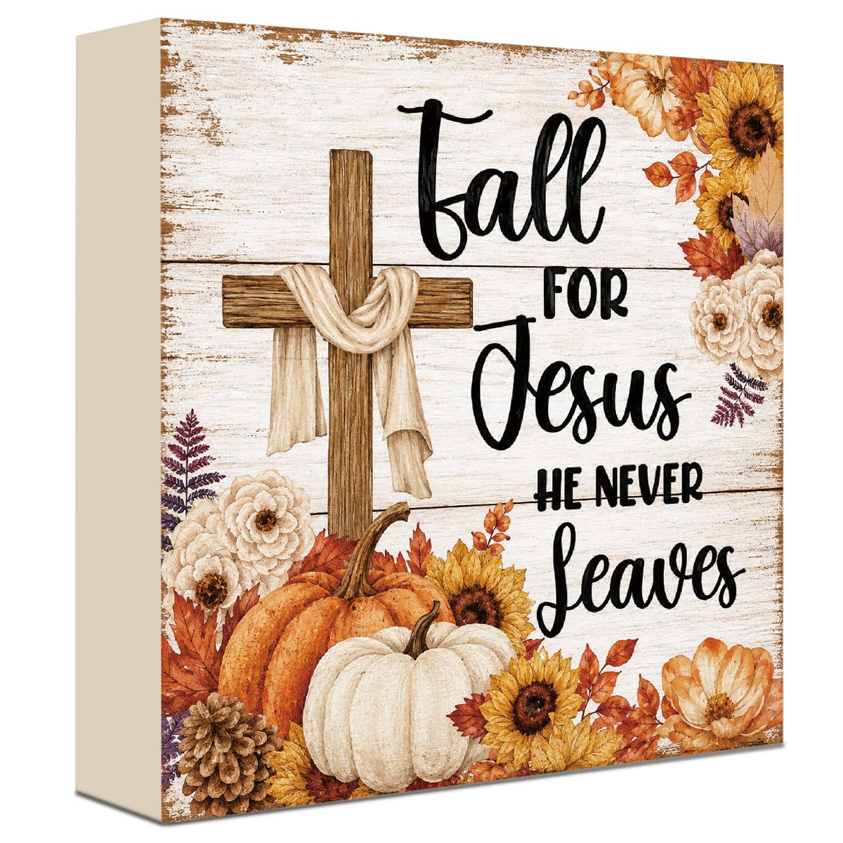 Fall Decorations for Home Football Pumpkin Wood Sign Fall Wall Shelf Decor