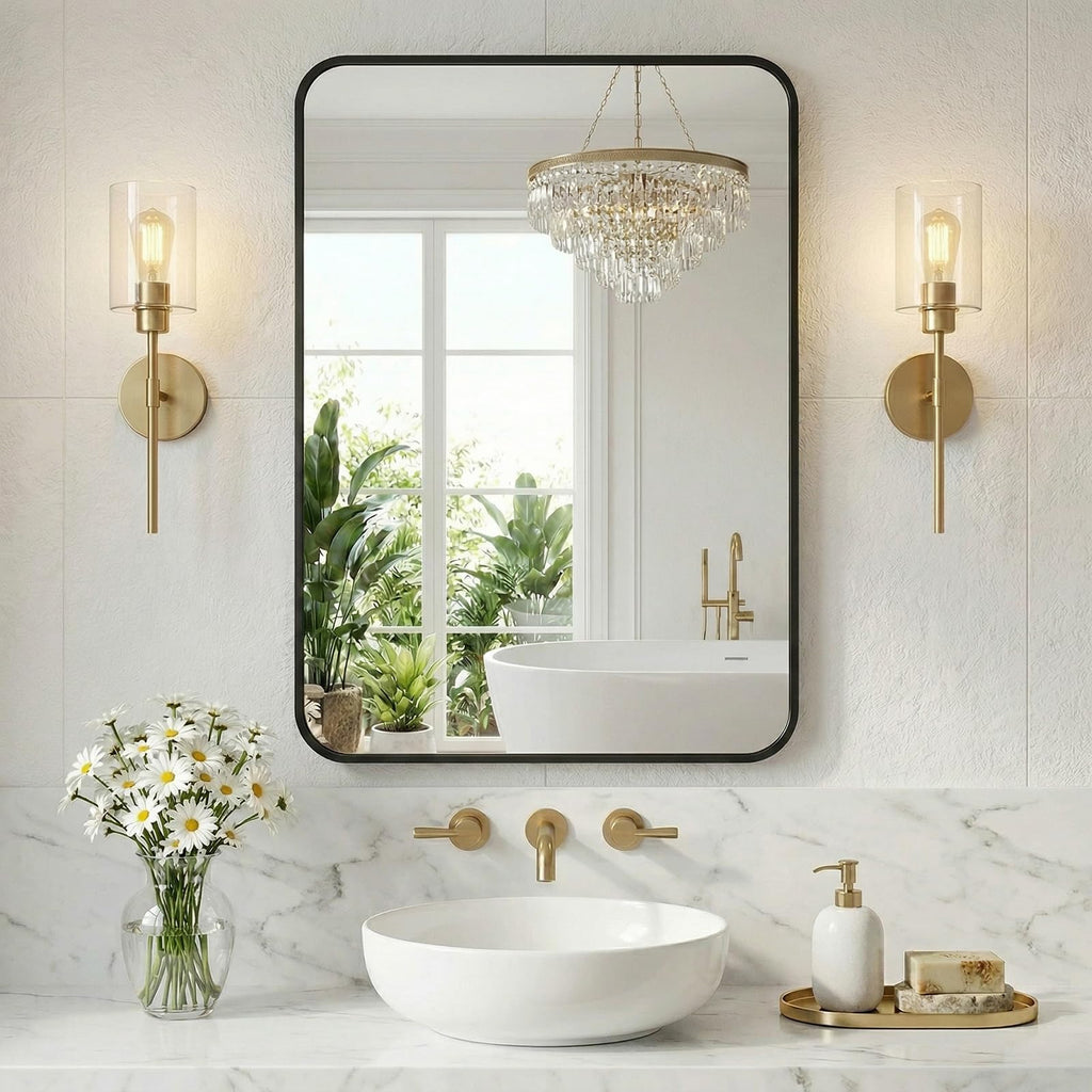 NEWBULIG Bathroom Wall Mirror, Vanity Home Mirror, 30x36 Inch