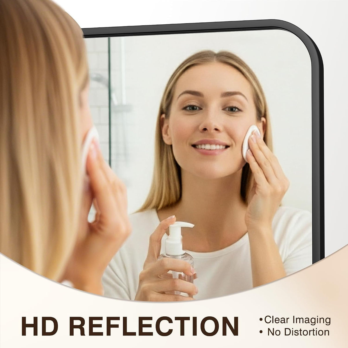 FICTOR Bathroom Mirror for Over Sink, 2 Pack 30"x20" Vanity Mirror, Black