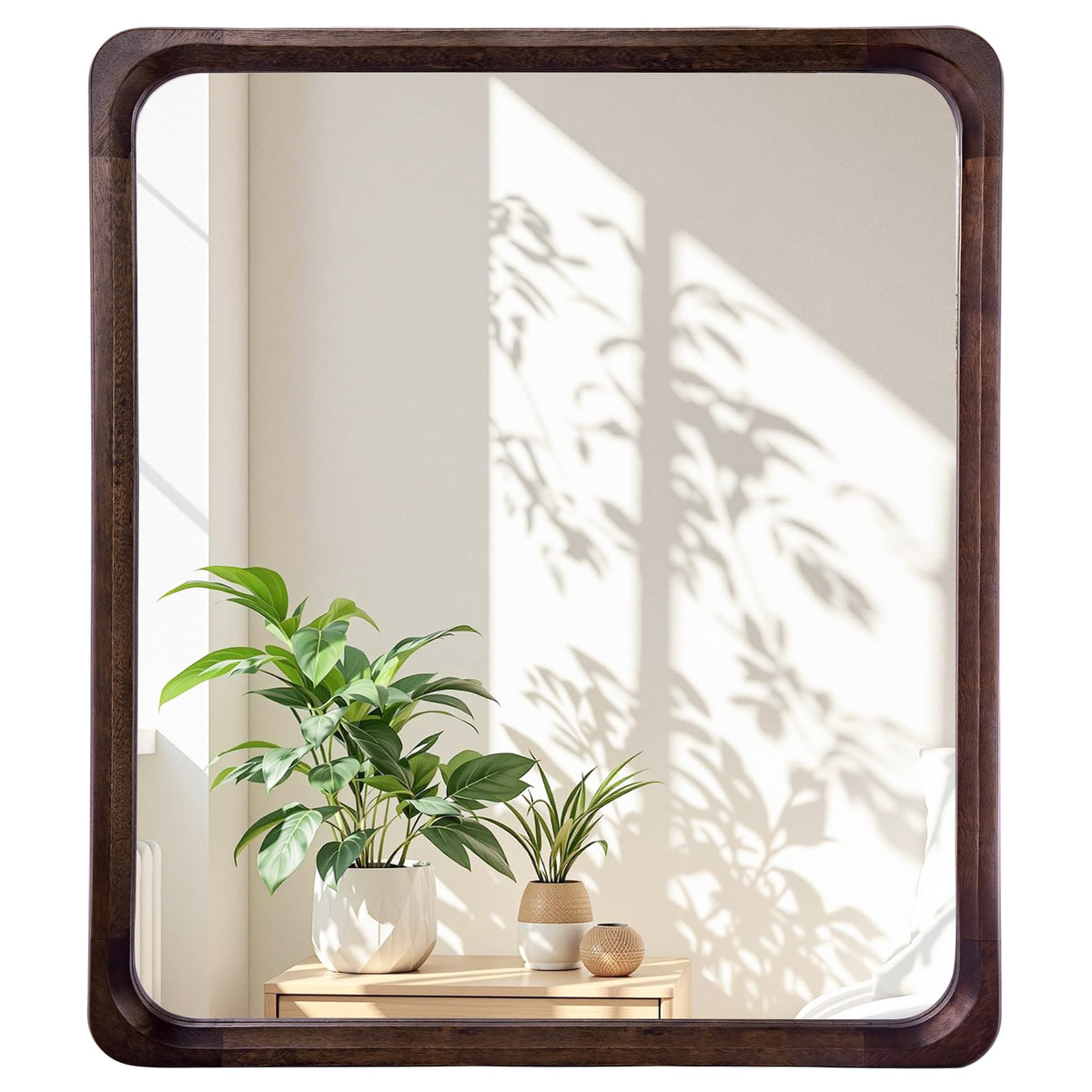 Tanmicoshomy 30 x 48 Inch Wood Rustic Large Bathroom Vanity Mirror