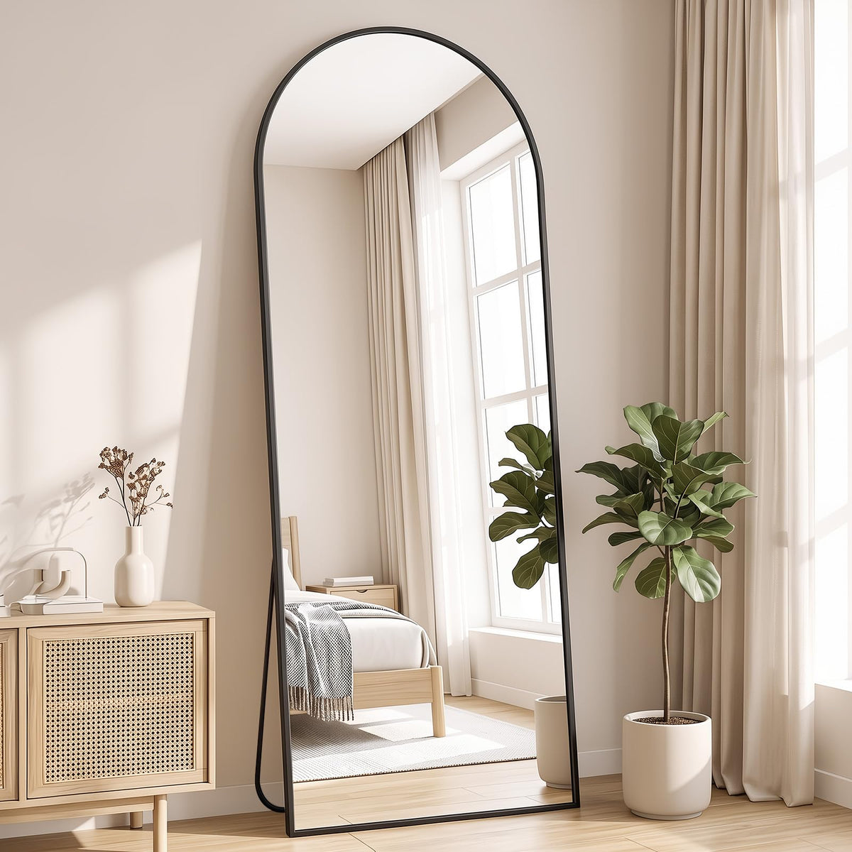 NEWBULIG Full Length Floor Mirror, Body Standing Wall Mirror