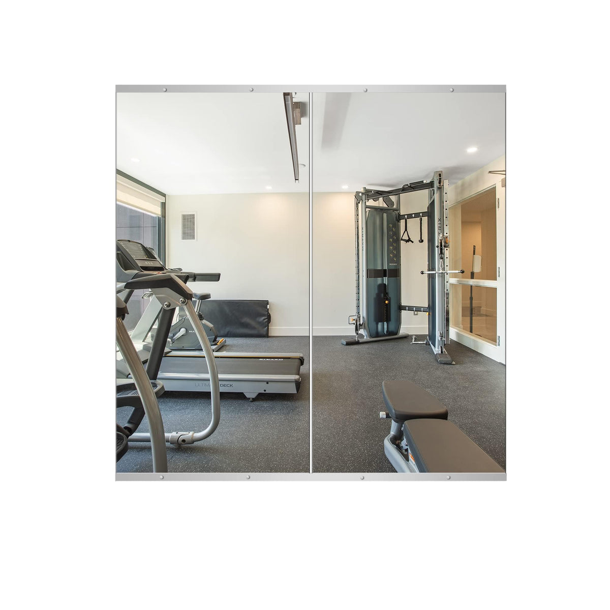 Delma Frameless Mirror Tiles 16"x12"x12 Pcs Wall Mounted