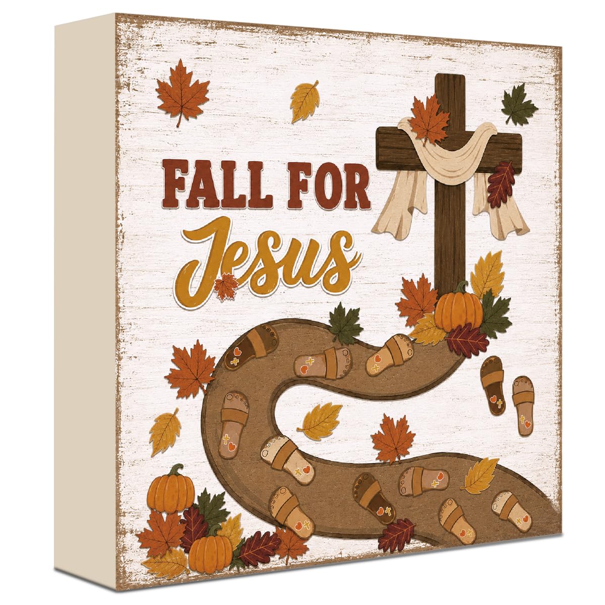 Fall Decorations for Home Football Pumpkin Wood Sign Fall Wall Shelf Decor