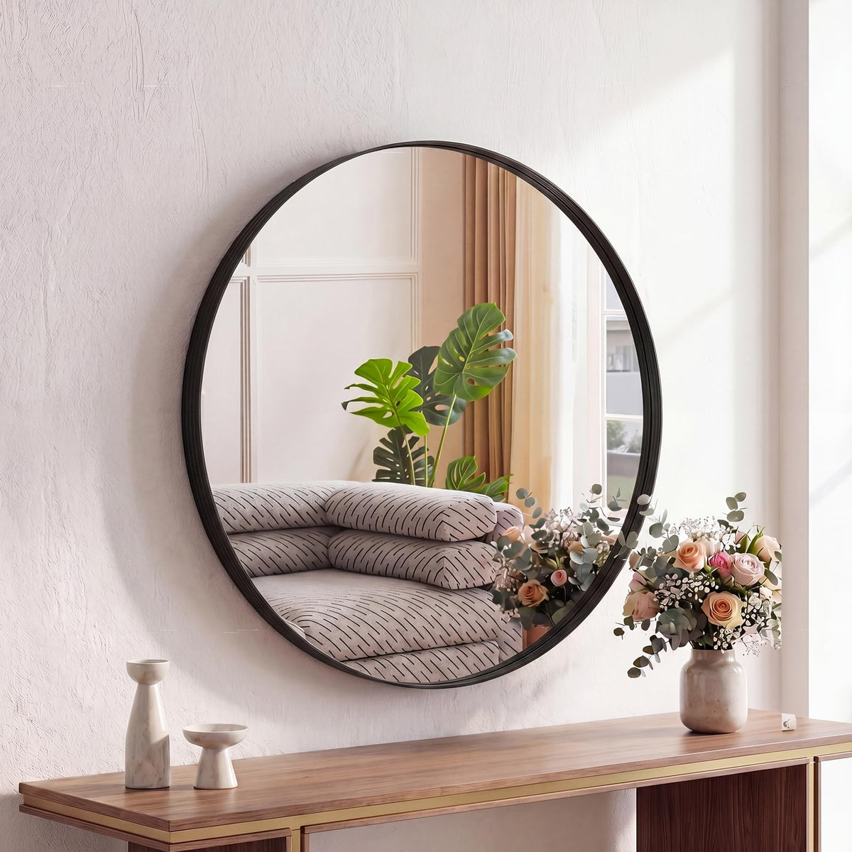 Sweetcrispy Bathroom Mirror 40x30 Inch, Vanity Mirror for Wall