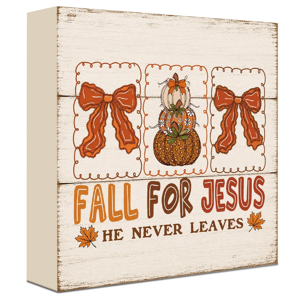 Fall Decorations for Home Football Pumpkin Wood Sign Fall Wall Shelf Decor