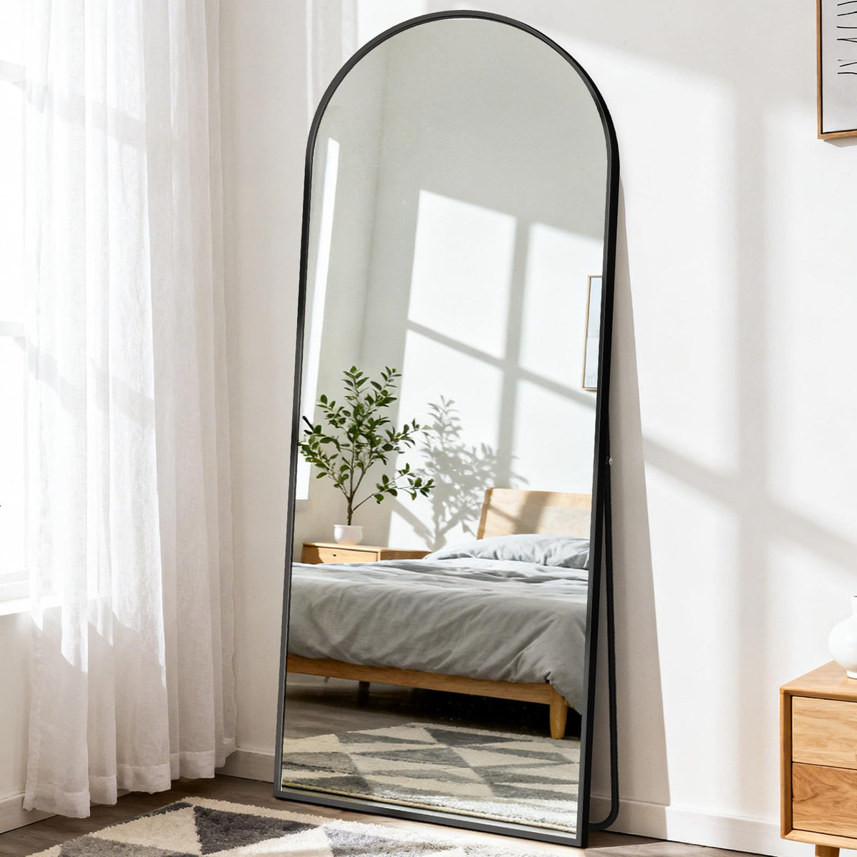 DUMOS Arched Mirror Full Length Floor, 59x16 Inch Full Body Standing Mirror