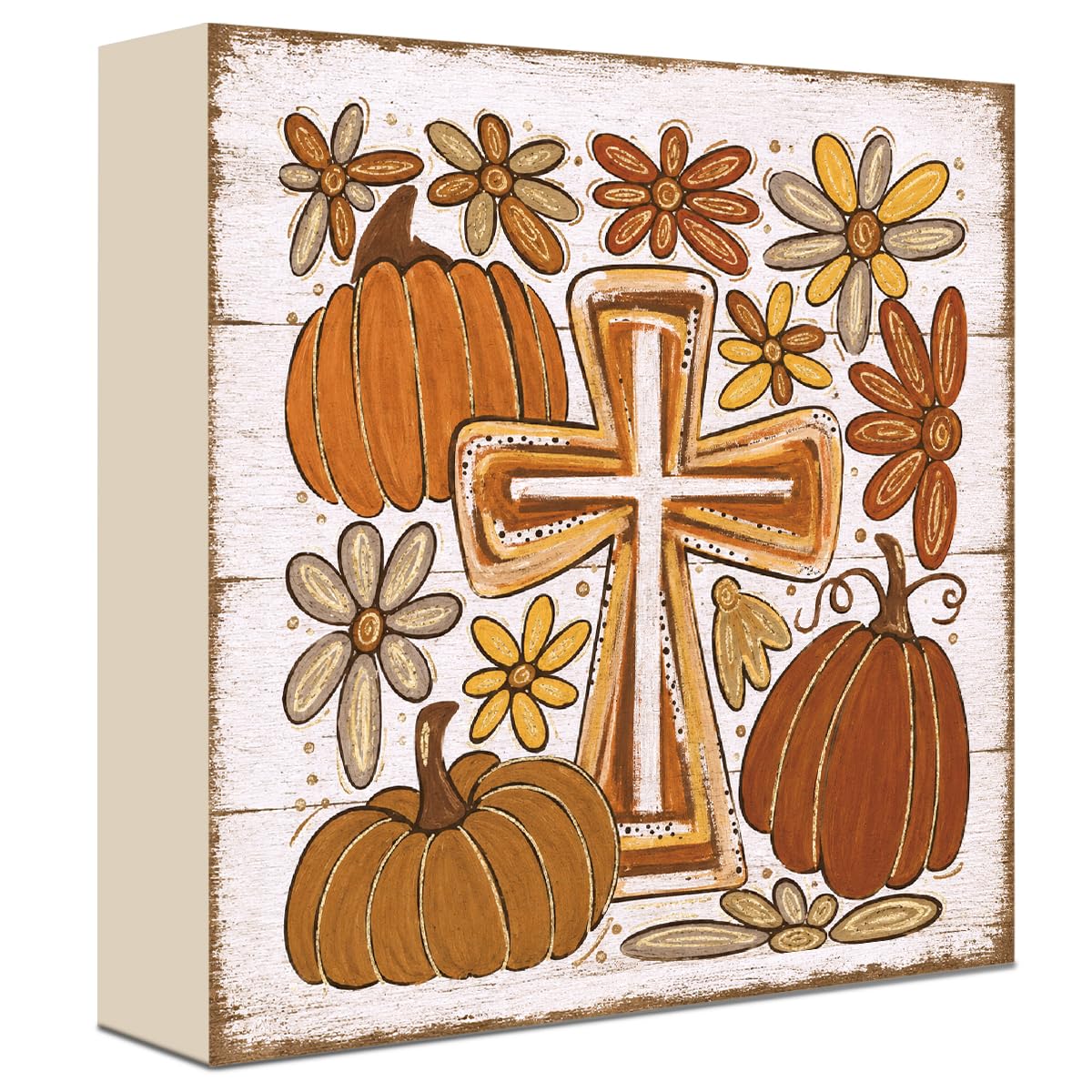 Fall Decorations for Home Football Pumpkin Wood Sign Fall Wall Shelf Decor