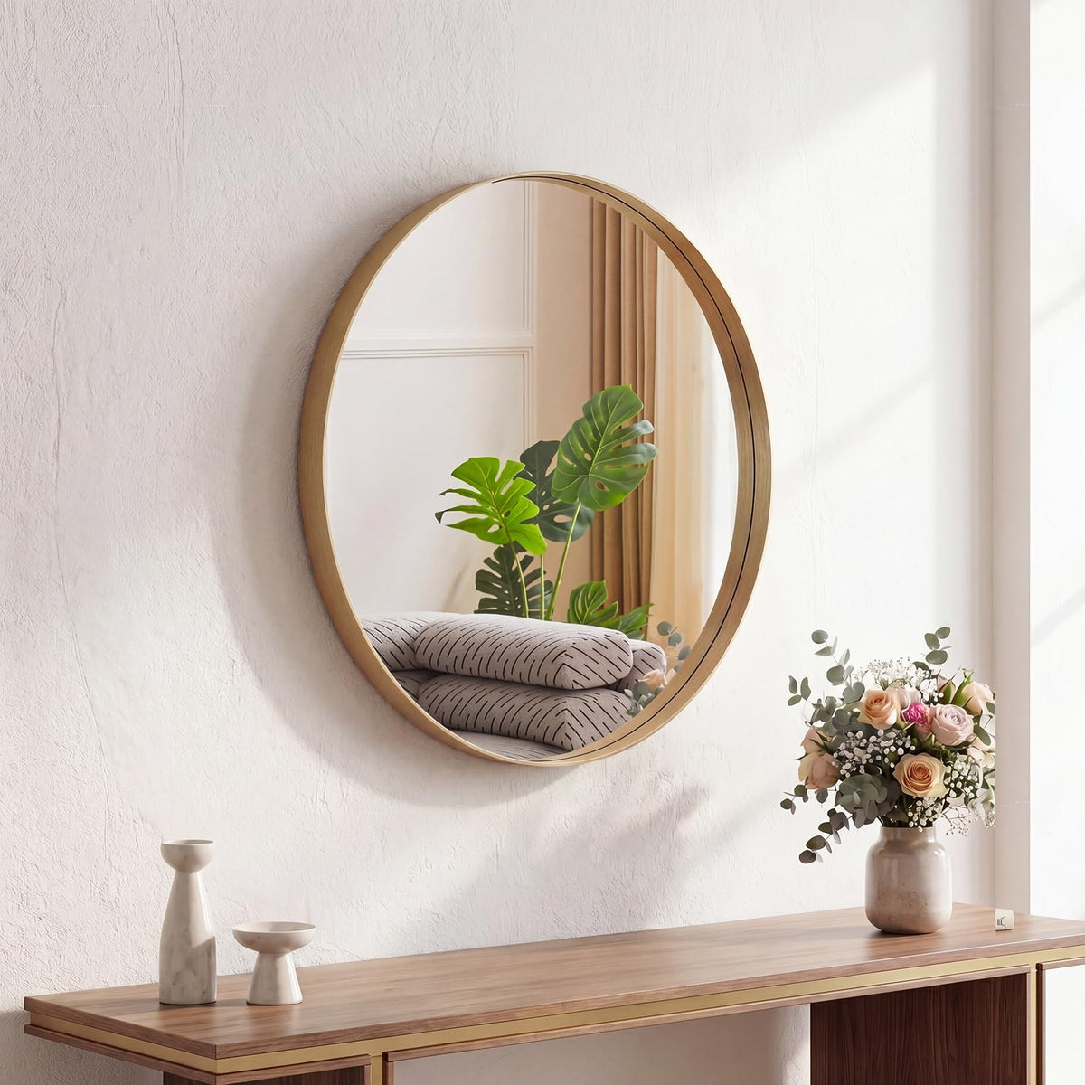 Sweetcrispy Bathroom Mirror 40x30 Inch, Vanity Mirror for Wall