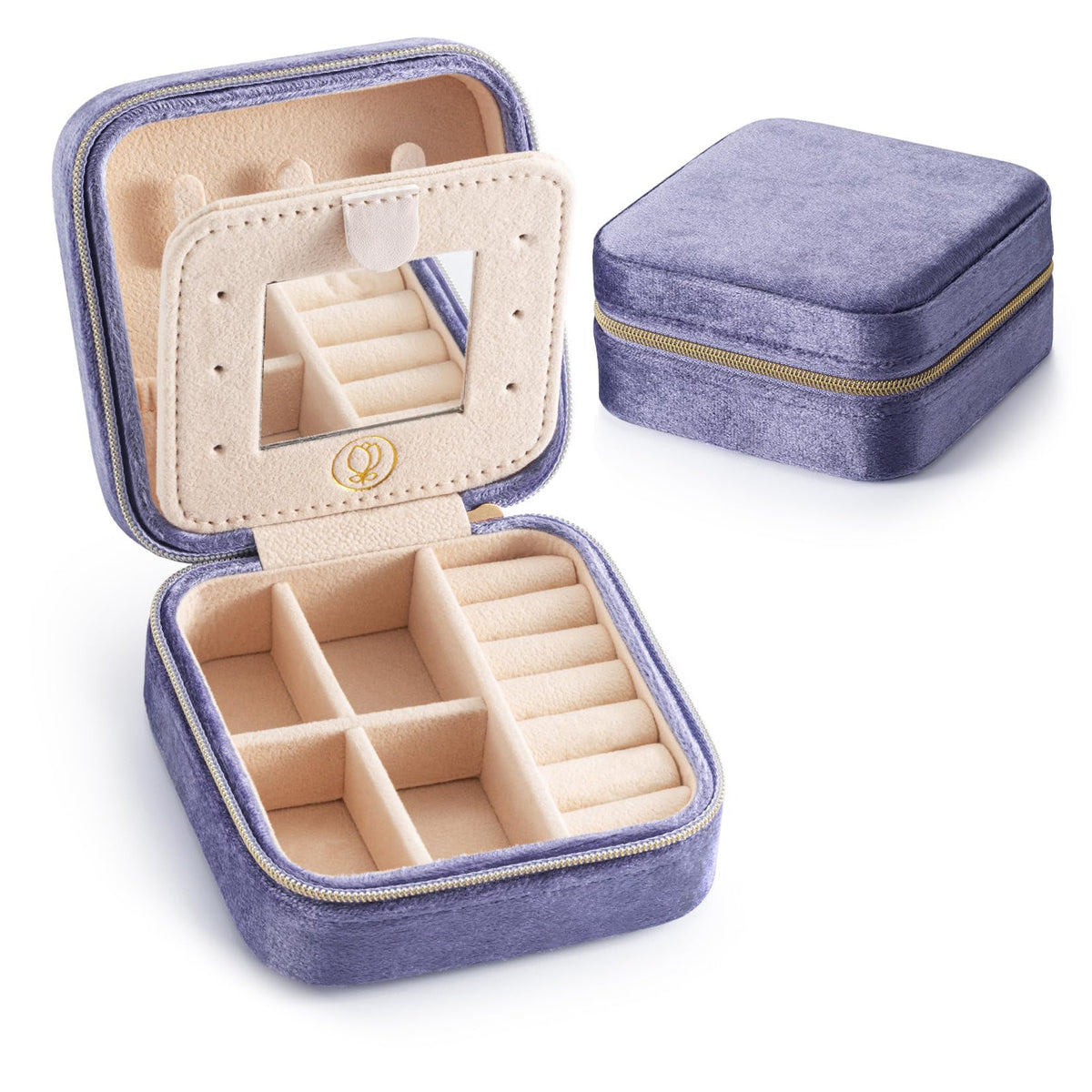 Mini Jewelry Travel Case,Small Jewelry Box,Traveling Jewelry Organizer,Portable Jewellery Storage Holder for Rings Earrings Necklace Bracelet Bangle Organizer,Boxes for Girls Women(PU-Black)