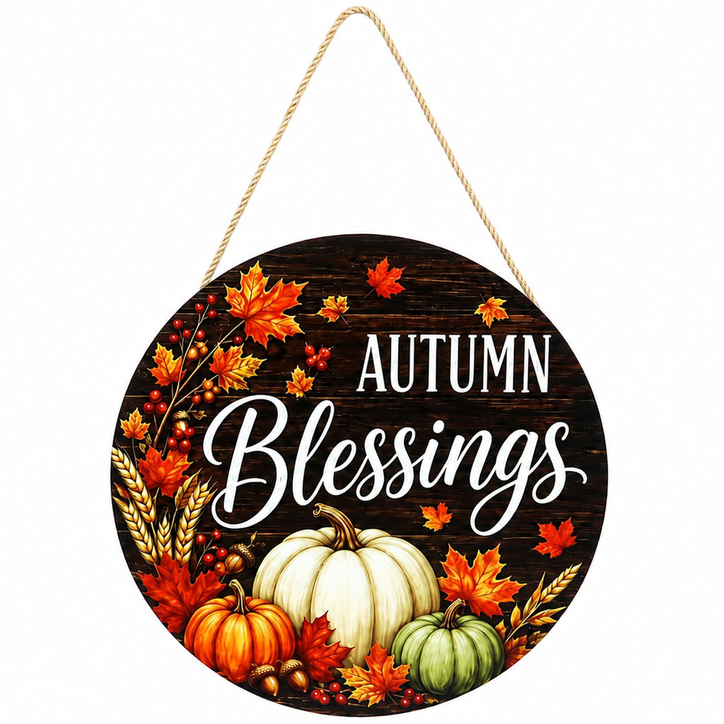 Fall Door Welcome Sign for Home Decor Hanger